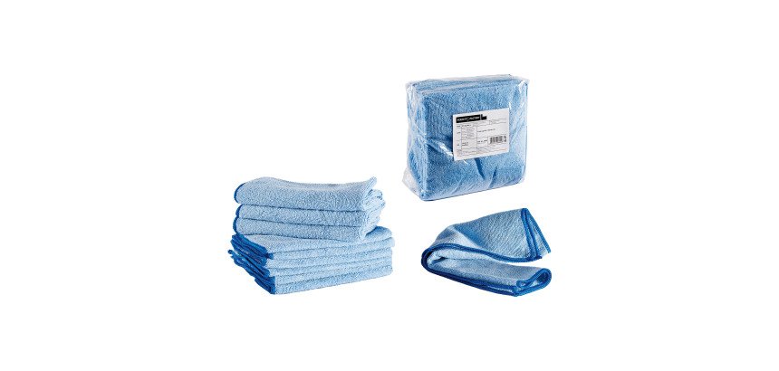 Panno in microfibra modello Ultrega - cm. 40x40 - conf. 10 pezzi – azzurro
