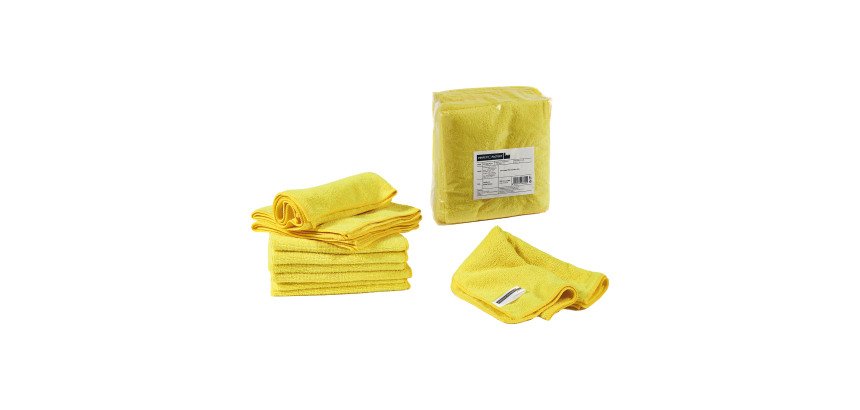 Panno in microfibra modello Ultrega - cm. 40x40 - conf. 10 pezzi – giallo