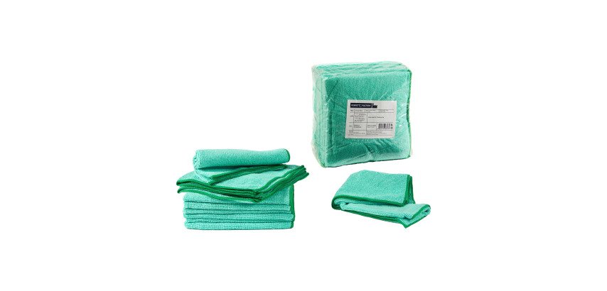 Panno in microfibra modello Ultrega - cm. 40x40 - conf. 10 pezzi - verde