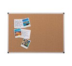 Tableau d'affichage en liège Maya de Bi-Office, surface en liège, cadre en aluminium, 120 x 90 cm