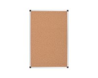 Tableau d'affichage en liège Maya de Bi-Office, surface en liège, cadre en aluminium, 90 x 60 cm