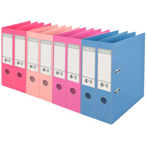 Classeur à levier plastifié N°1 Power Esselter Solea - Dos 7,5 cm - Coloris assortis