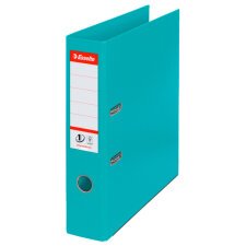 Classeur à levier cartonné Esselte N°1 Power Vivida A4 - Dos de 7,5 cm turquoise