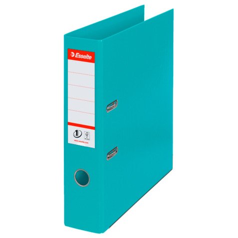 Classeur à levier cartonné Esselte N°1 Power Vivida A4 - Dos de 7,5 cm - Turquoise