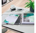 Pochettes perforées Leitz A4 à soufflet à rabat PVC grainé 17/100e - Boîte de 5