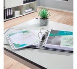 Pochettes perforées Leitz A4 à soufflet PVC grainé 17/100e - Boîte de 5