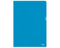 Chemise coins papier avec fenêtre Leitz A4 160 g - Paquet de 100 - Bleu