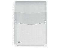 Perforated sleeves Leitz A4 with bellows and grained PVC flap 17/100e - Box of 5