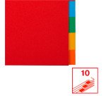 Intercalaire A4 carte colorée Esselte 10 onglets neutres - 1 jeu
