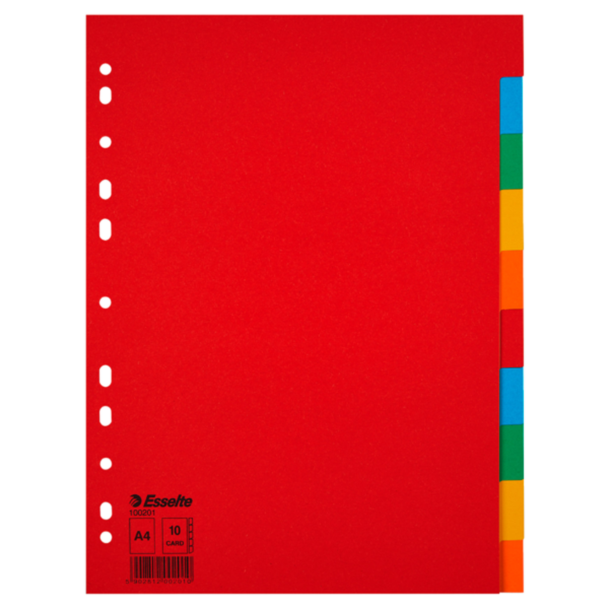 Lot De 10 Jeux Intercalaires Carton A4 12 Onglets Multicolores Esselte - Séparateurs De Documents 160g