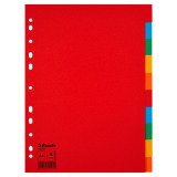 Tabbladen Esselte Economy A4 10-delig karton 11-rings assorti