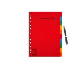 Intercalaire A4 carte colorée Esselte 10 onglets neutres - 1 jeu