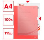 Dosier uñero Esselte A4 polipropileno rugoso 12/100 transparente - Paquete de 100