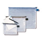 En_poch fermeture zip mesh bags pvc a5 noir