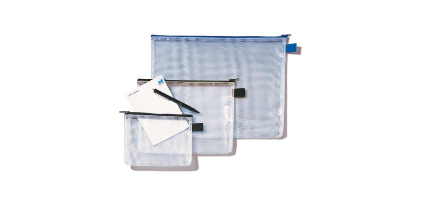 Pochette de rangement à fermeture éclair A4 Rexel Mesh Bags