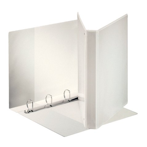 Classeur 4 anneaux cartonné Esselte personnalisable A4+ - Dos 4 cm blanc