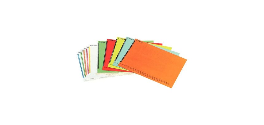 Etiquettes pour dossiers suspendus pour armoire 6 x 138 mm Esselte couleurs assorties - Paquet de 250