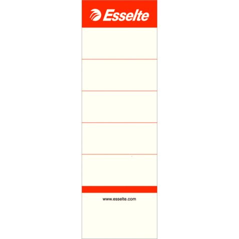 Etiquette non adhésive pour classeur à levier 158 x 50 mm Esselte blanche - Paquet de 10