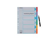 Intercalaires A4 carte colorée Esselte 6 onglets - 1 jeu