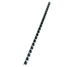 Baguette reliure anneaux plastique CombBind 8 mm noire - Boîte de 100