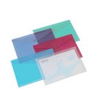 Pochette de rangement à pression A4 Rexel coloris assortis - Paquet de 6