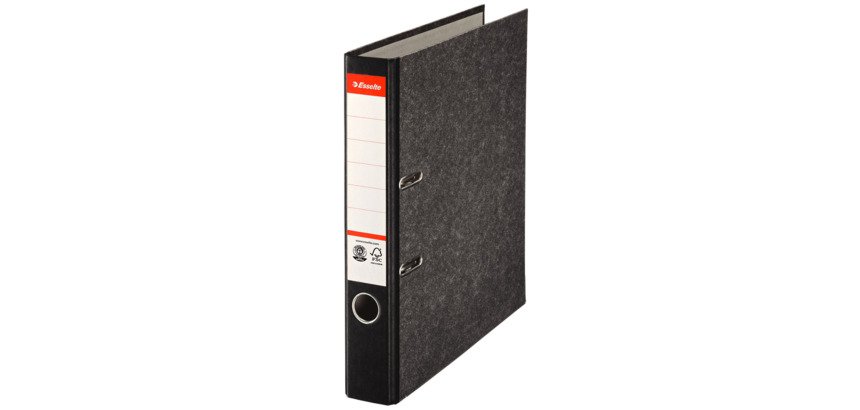 Classeur à levier cartonné Esselte A4 - Dos 7.5 cm - Noir