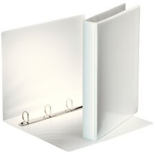 Classeur 4 anneaux cartonné Esselte personnalisable A4 - Dos 4 cm blanc