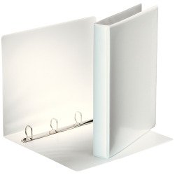 Classeur 4 anneaux cartonné Esselte personnalisable A4 - Dos 4,5 cm blanc