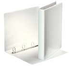 Classeur 4 anneaux cartonné Esselte personnalisable A4 - Dos 4,5 cm blanc