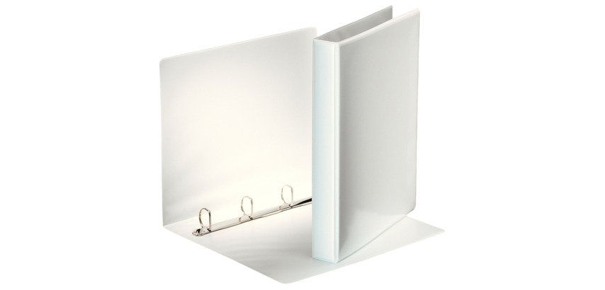 Classeur 4 anneaux cartonné Esselte personnalisable A4 - Dos 4,5 cm blanc