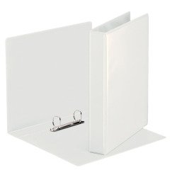 Two-ring cardboard Esselte binder customizable A5 - White back 4.7 cm