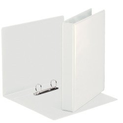 Two-ring cardboard Esselte binder customizable A5 - White back 4.7 cm