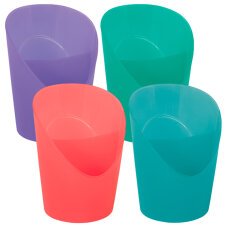 Pot à crayon Esselte Colour'Ice 2 compartiments - couleurs assorties