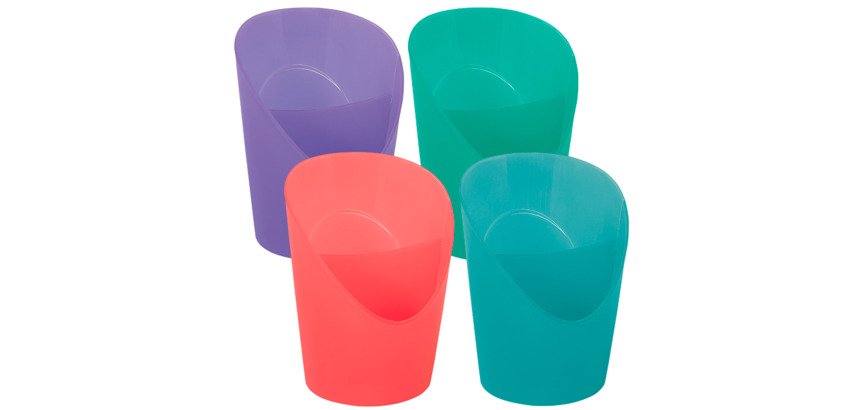 Pot à crayon Esselte Colour'Ice 2 compartiments - couleurs assorties