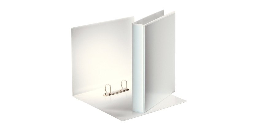 Classeur 2 anneaux cartonné Esselte personnalisable A4 - Dos 5 cm - Blanc