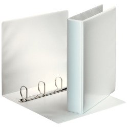 Classeur 4 anneaux cartonné Esselte personnalisable A4 - Dos 6,5 cm blanc