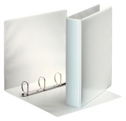 4-ring cardboard binder Esselte customizable A4 - 6.5 cm white spine