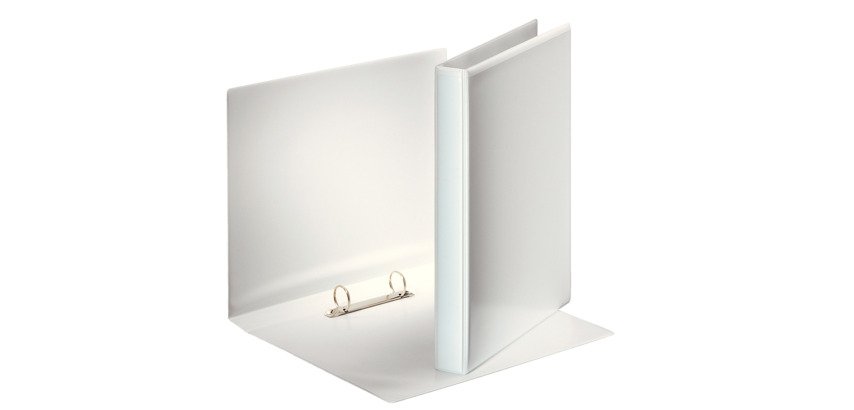 Classeur 2 anneaux cartonné Esselte personnalisable A4 - Dos 3,8 cm blanc