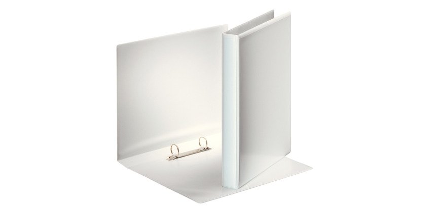 Classeur 2 anneaux cartonné Esselte personnalisable A4 - Dos 3,8 cm - Blanc