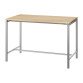 Table haute Boxy H 107 x L 160 x 80 cm chêne piètement métal