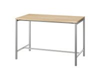 Table haute Boxy H 107 x L 160 x 80 cm chêne piètement métal