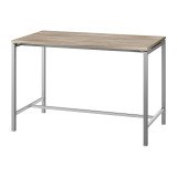 Table haute Boxy H 107 x L 160 x 80 cm orme piètement métal