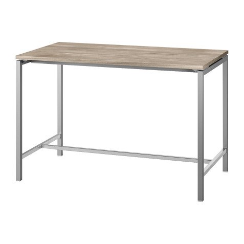 Table haute Boxy H 107 x L 160 x 80 cm orme piètement métal