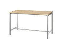 Table haute Boxy H 107 x L 180 x 80 cm chêne piétement métal