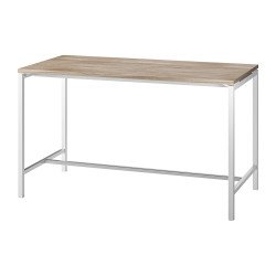 Hoge tafel Boxy H 107 cm metalen onderstel