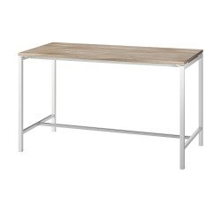 Table haute Boxy H 107 x L 180 x P 80 cm Orme piétement métal