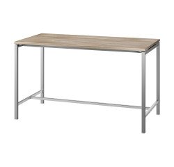 Table haute Boxy H 107 x L 180 x P 80 cm Orme piétement métal
