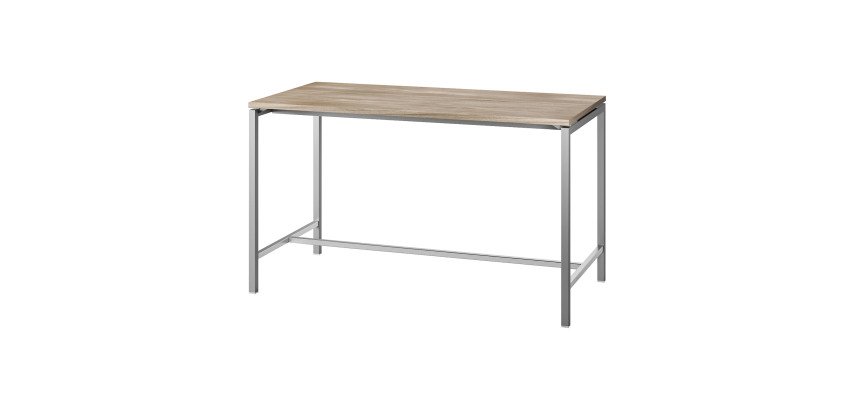 Table haute Boxy H 107 x L 180 x P 80 cm Orme piétement métal