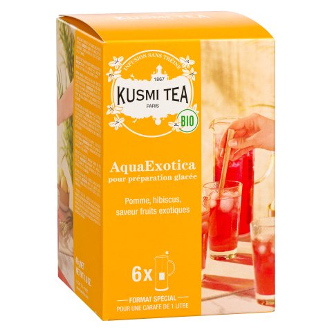 AquaExotica Infusión de Té Kusmi Orgánico - Caja de 6 bolsas grandes para jarra