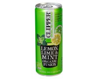 Biologische drank gearomatiseerd met munt, citroen en limoen